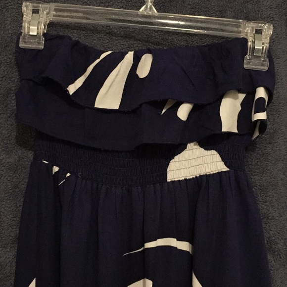 Snappy Turtle strapless Blue cover up beach dress - Picture 3 of 5